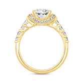 LADIES RING 2CT ROUND/PRINCESS DIAMOND 14K YELLOW GOLD (CENTER STONE PRINCESS DIAMOND 1 1/2CT )